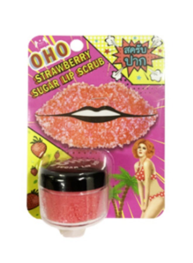 أوهو مقشر الشفاه بالسكر والفراولة التايلاندي – ترطيب وتفتيح طبيعي للشفاه | 25 جرام - Image 1